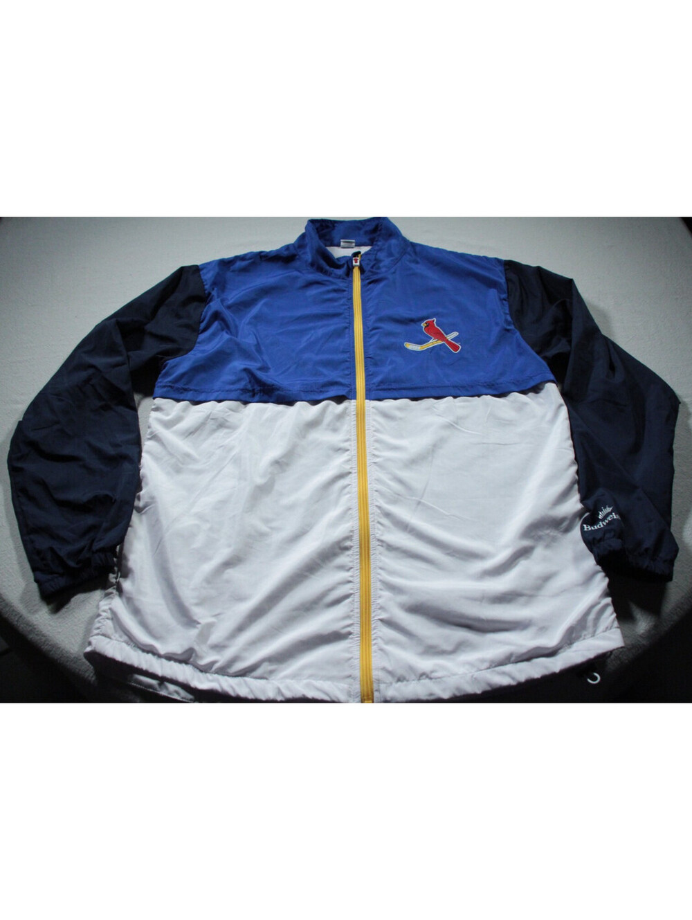 St. Louis Cardinals Windbreaker Jacket SGA Hockey Blues XL Budweiser